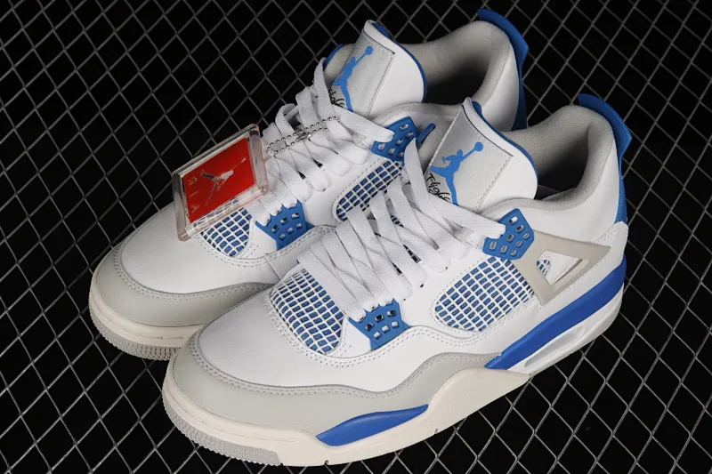 All Categories Air Jordan Jordan Series Basketball Shoes Air Jordan 4 Special Price Air Jordan 4 Retro "Military Blue" AJ4 Joe 4 White Blue 308497-105
